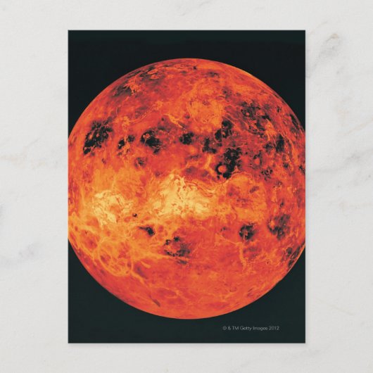 Venus, Radar Map Briefkaart (Voorkant)