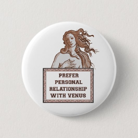 Venus Relatie Ronde Button 5,7 Cm (Voorkant)