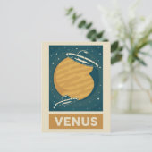 Venus Retro Galaxy UFO Briefkaart (Staand voorkant)