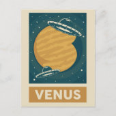 Venus Retro Galaxy UFO Briefkaart (Voorkant)