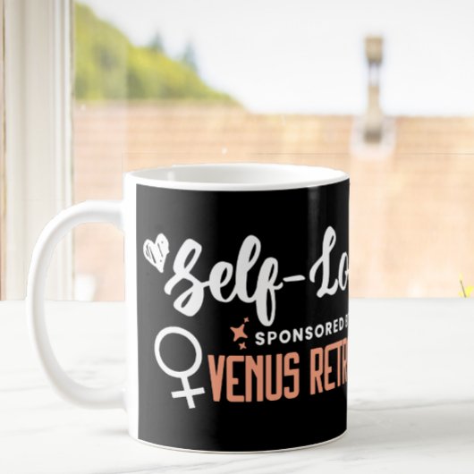 Venus retrograde monogram zwart koffiemok