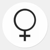 VENUS RONDE STICKER (Voorkant)