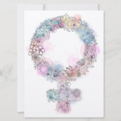 Venus Sign Feminist Symbool met bloemen (Voorkant)