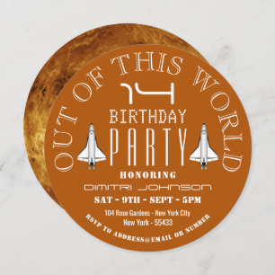 Venus, Space Shuttle Birthday Party Kaart