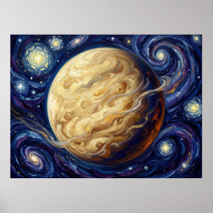 Venus Sterrennacht Zonnestelsel Poster