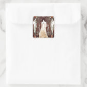 Venus tussen eindproducten vierkante sticker (Tas)