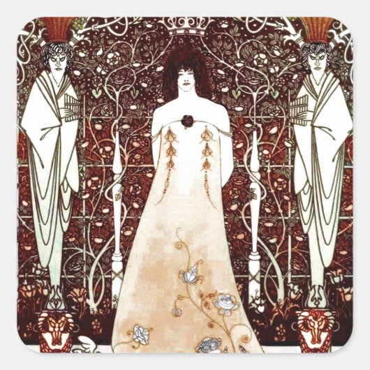 Venus tussen eindproducten vierkante sticker (Voorkant)