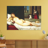 Venus Urbino van Titiaan Canvas Afdruk (Insitu (Woonkamer))