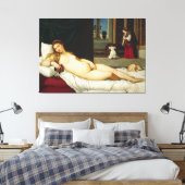 Venus Urbino van Titiaan Canvas Afdruk (Insitu (Slaapkamer))