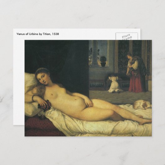 Venus van Urbino door Titiaan, renaissance Art Briefkaart (Voorkant / Achterkant)