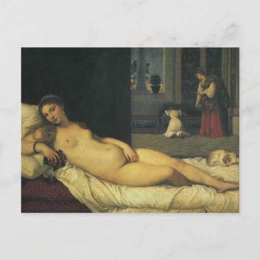 Venus van Urbino door Titiaan, renaissance Art Briefkaart (Voorkant)