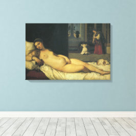 Venus van Urbino door Titiaan, renaissance Art Canvas Afdruk