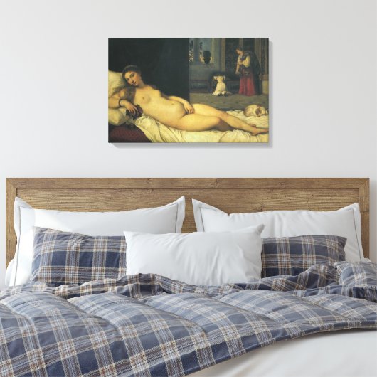 Venus van Urbino door Titiaan, renaissance Art Canvas Afdruk (Insitu (Slaapkamer))