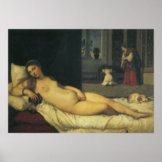 Venus van Urbino door Titiaan, renaissance Art Poster (Voorkant)