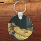 Venus van Urbino door Titiaan, renaissance Art Sleutelhanger (Achterkant)