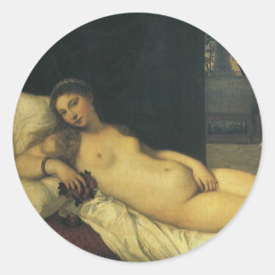 Venus van Urbino door Titiaan, Renaissancekunst Ronde Sticker