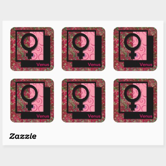 Venus Vierkante Sticker (Vel)