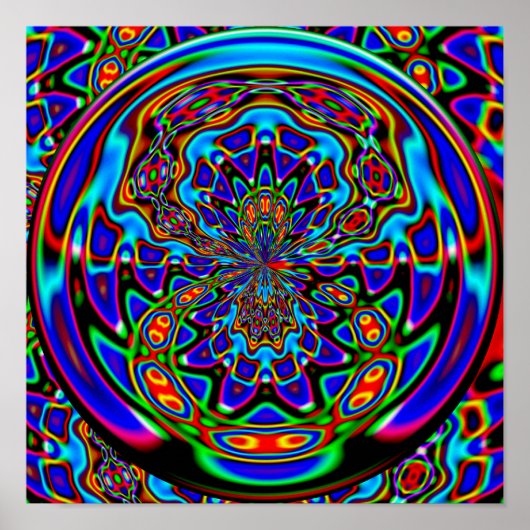 Venus Vliegenval Abstract Digitale Kunst Poster (Voorkant)