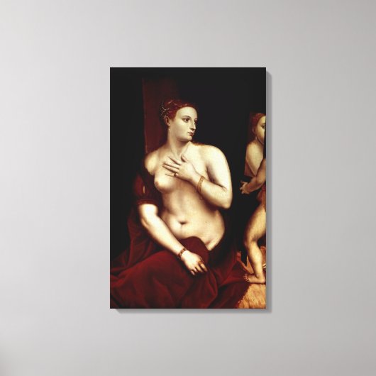 Venus voor de spiegel canvas afdruk (Voorkant)