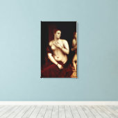 Venus voor de spiegel canvas afdruk (Insitu (Houten vloer))