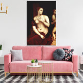Venus voor de spiegel canvas afdruk (Insitu (Woonkamer))