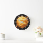 Venus Wall Clock — Space-Inspired Design Ronde Klok (Huis)