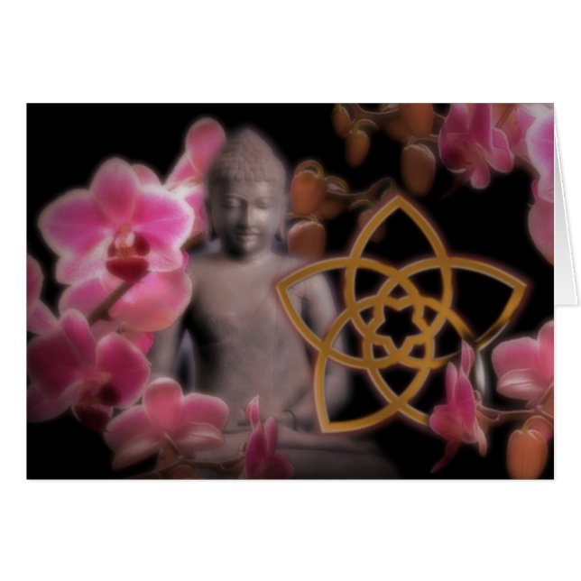 VENUSBLUME mit Buddha & Orchide (Voorkant Horizontaal)