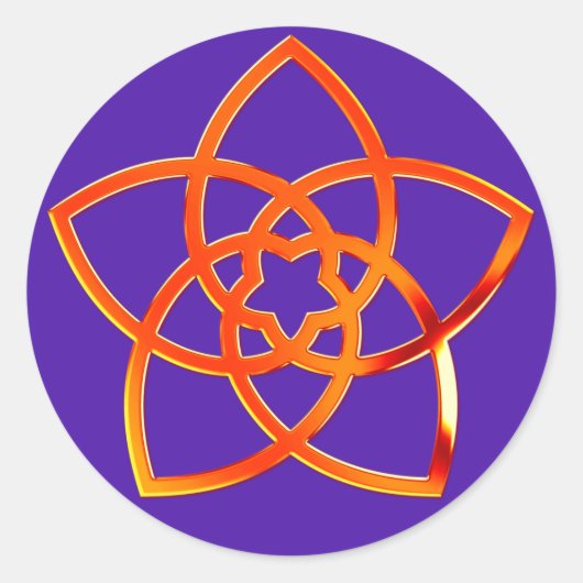 Venusblume / Venus Flower RED | violet Ronde Sticker (Voorkant)