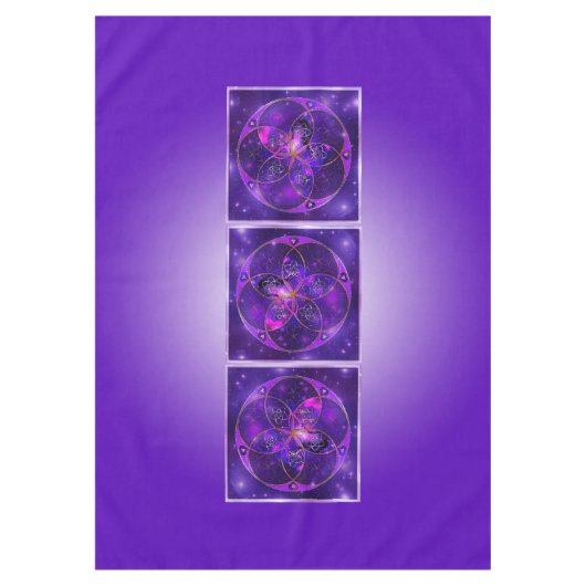 Venusblume violet universum + jouw ideeën tafelkleed (Voorkant)