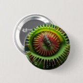Venusvliegenval Bloemige Fun Opvallend Whimsical Ronde Button 5,7 Cm (Voorkant /achterkant)