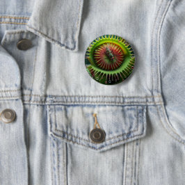 Venusvliegenval Bloemige Fun Opvallend Whimsical Ronde Button 5,7 Cm