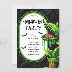 Venusvliegenval Groene Slijm Halloween Feestje  Kaart