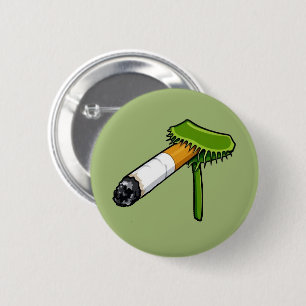 Venusvliegenvangerplant met sigaret ronde button 5,7 cm