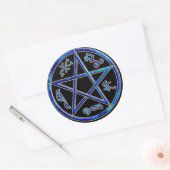 ver 01 - Solomon's Devil's/Demon Trap - Zwart Ronde Sticker (Envelop)