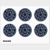 ver 01 - Solomon's Devil's/Demon Trap - Zwart Ronde Sticker (Vel)