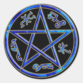 ver 01 - Solomon's Devil's/Demon Trap - Zwart Ronde Sticker