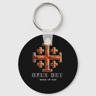 Ver 3 - Jerusalem Cross - Opus Dei - Black Back Sleutelhanger