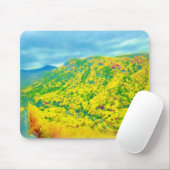 Ver boven de bergen: luchtpenseel muismat (Met muis)