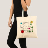 Ver boven Robijnen Canvas Tas (Voorkant (product))