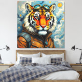 VER IN DE WOLKEN EN VERDER DAN 7 CANVAS AFDRUK (Insitu (Slaapkamer))