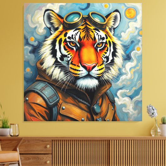 VER IN DE WOLKEN EN VERDER DAN 7 CANVAS AFDRUK (Insitu (Woonkamer))