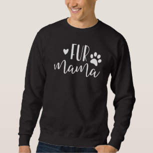 Ver mama met Pauw Print White Text Trui