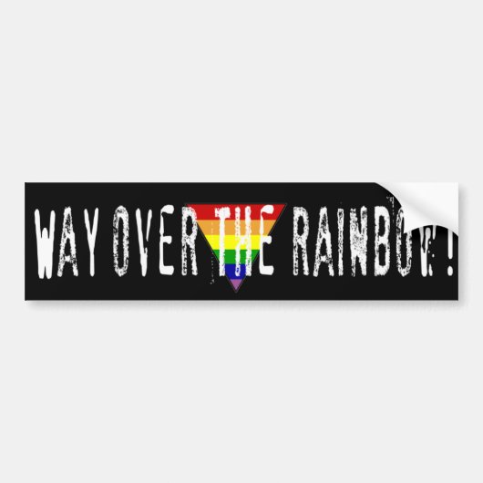 ver over de regenboog! bumpersticker (Voorkant)