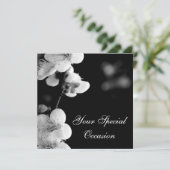 Ver-tot-leven/B&W Flora All-Occasion Invites (TBA) Kaart (Staand voorkant)