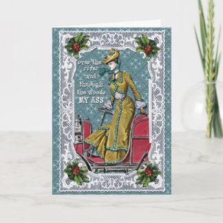 Ver weg met kerst feestdagen kaart