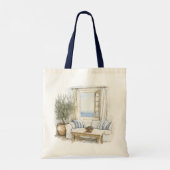 Ver weg zeilen Oceaanszicht Tote Bag (Achterkant)