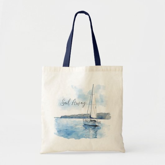 Ver weg zeilen Oceaanszicht Tote Bag (Voorkant)