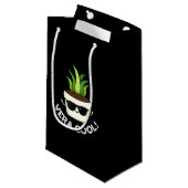 Vera Cool Funny Aloe Vera Pun Dark BG Klein Cadeauzakje (Voorkant Gekanteld)