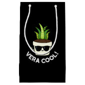 Vera Cool Funny Aloe Vera Pun Dark BG Klein Cadeauzakje (Voorkant)