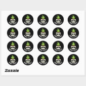 Vera Cool Funny Aloe Vera Pun Dark BG Ronde Sticker (Vel)